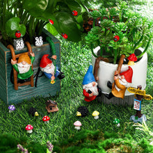 Load image into Gallery viewer, Jetec Gnomes Fairy Resin Statues Miniature Garden Accessories Mini Dwarf Figurine Fairy Miniature Ornament DIY Kit Micro Landscape Ornaments for Outdoor Indoor Patio Yard Lawn Garden ﻿ (Climb Gnomes)
