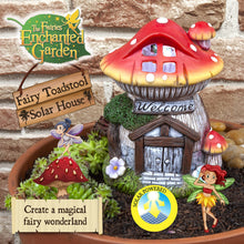 Load image into Gallery viewer, VFM - Toadstool Solar House, Fairy Garden Ornament
