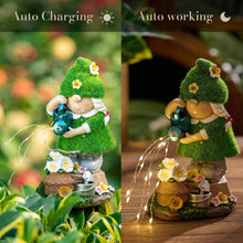 Load image into Gallery viewer, TERESA&#39;S COLLECTIONS Gardeh Ornaments Outdoor, Lovely Watering Gonks with Solar Lights, Family Gonks Series, Waterproof Resin Gonks Ornaments, Indoor Outdoor 20.5CM
