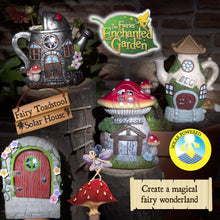Load image into Gallery viewer, VFM - Toadstool Solar House, Fairy Garden Ornament
