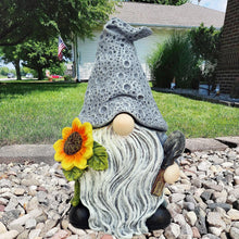 Load image into Gallery viewer, Memeyou Gnome Key Hider Outdoor Garden Statue - Grey Gnome Figurine Decor - Hide A Key Outside - Lock Box
