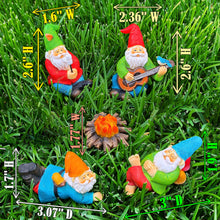 Load image into Gallery viewer, Miniature Garden Gnomes - Camping Gnome Kit of 5 pcs - Figurines and Accessories Set
