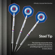 Load image into Gallery viewer, FOCO Officially Licensed Glasgow Rangers Football Club Steel Tip Brass Darts Set, Crest, Blue, 22g.
